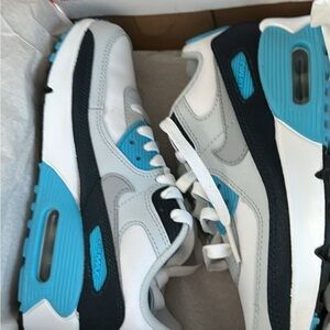 Nike Air Max White and Blue Sneakers